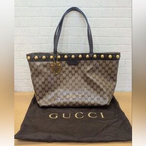 Gucci Brown Monogram Tote Bag